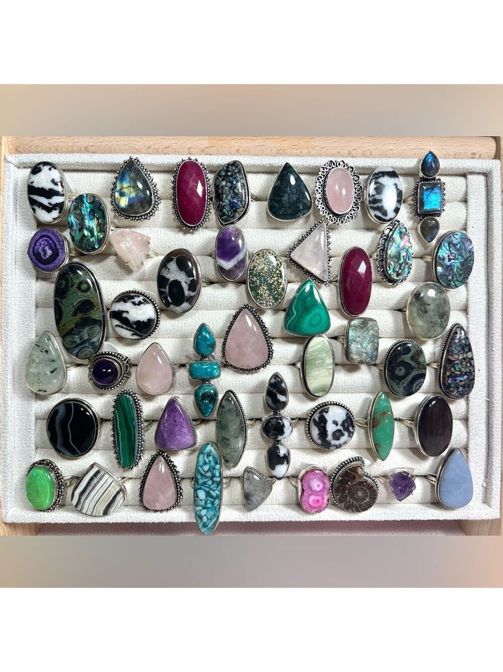 UNLISTED 925 Gemstone Rings Vintage Style Size 10 size 10.25